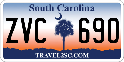 SC license plate ZVC690