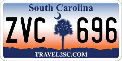 SC license plate ZVC696