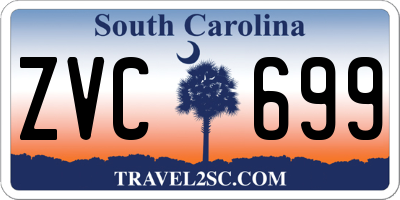 SC license plate ZVC699