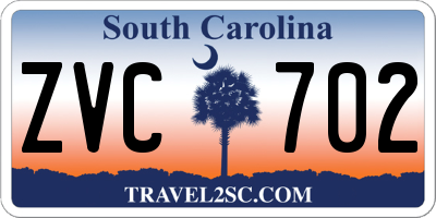 SC license plate ZVC702