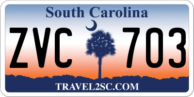 SC license plate ZVC703