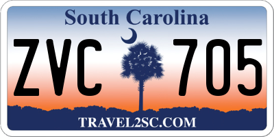 SC license plate ZVC705