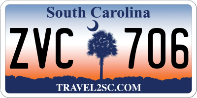 SC license plate ZVC706