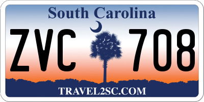 SC license plate ZVC708