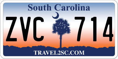 SC license plate ZVC714