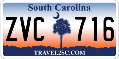 SC license plate ZVC716