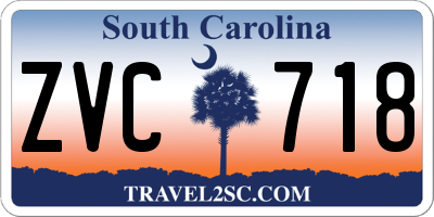 SC license plate ZVC718
