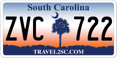 SC license plate ZVC722