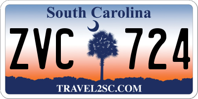 SC license plate ZVC724