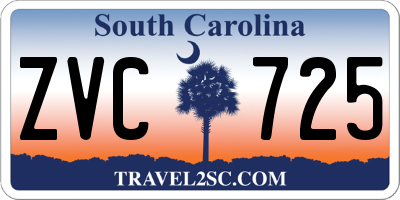 SC license plate ZVC725