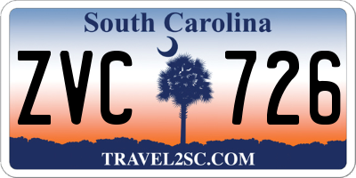 SC license plate ZVC726
