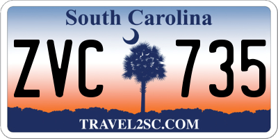 SC license plate ZVC735