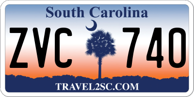 SC license plate ZVC740
