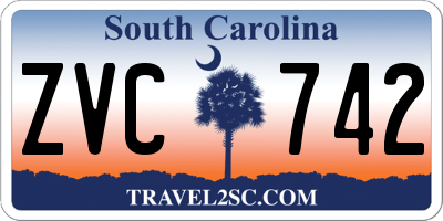 SC license plate ZVC742