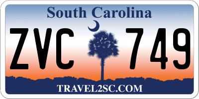 SC license plate ZVC749