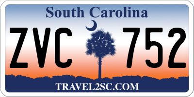 SC license plate ZVC752