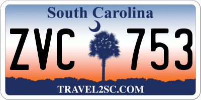 SC license plate ZVC753