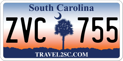 SC license plate ZVC755
