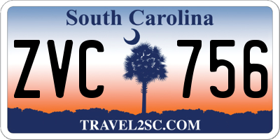 SC license plate ZVC756