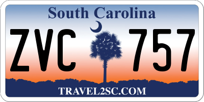 SC license plate ZVC757