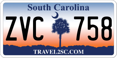 SC license plate ZVC758
