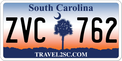 SC license plate ZVC762