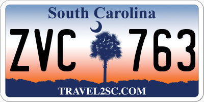 SC license plate ZVC763