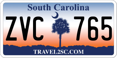 SC license plate ZVC765