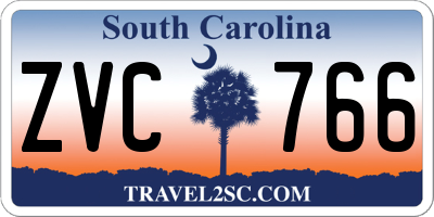 SC license plate ZVC766