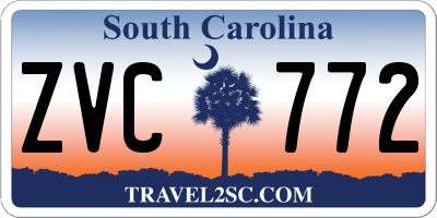 SC license plate ZVC772