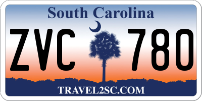 SC license plate ZVC780