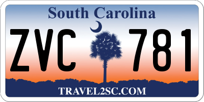 SC license plate ZVC781