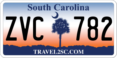 SC license plate ZVC782