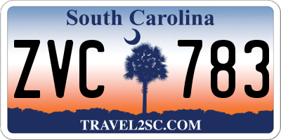 SC license plate ZVC783