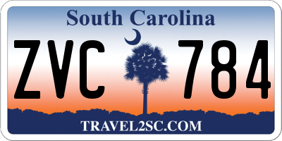 SC license plate ZVC784