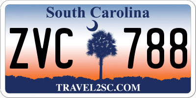 SC license plate ZVC788