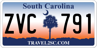 SC license plate ZVC791