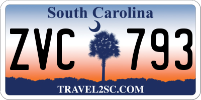 SC license plate ZVC793
