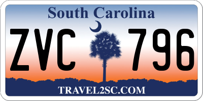 SC license plate ZVC796