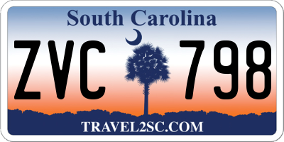 SC license plate ZVC798