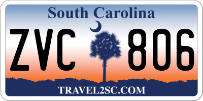 SC license plate ZVC806