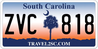 SC license plate ZVC818