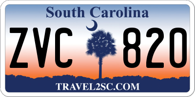 SC license plate ZVC820