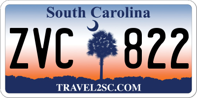 SC license plate ZVC822