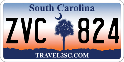 SC license plate ZVC824