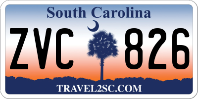 SC license plate ZVC826