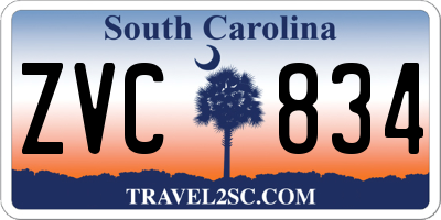 SC license plate ZVC834