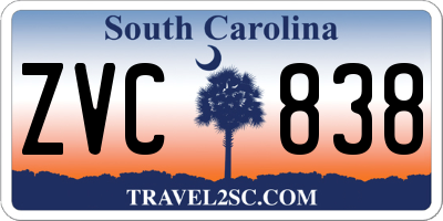 SC license plate ZVC838