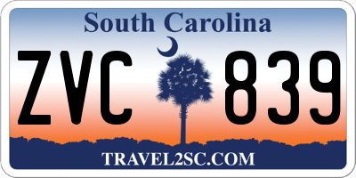 SC license plate ZVC839