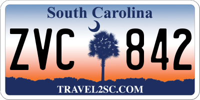 SC license plate ZVC842